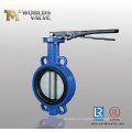 Lever Operated Wafer Butterfly Valve with Double Half Shaft (D71X-10/16)